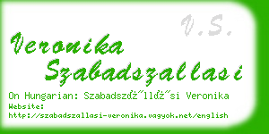 veronika szabadszallasi business card